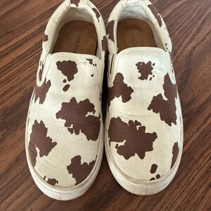 Maurices Woman’s Brown and Cream Patterned Sneakers